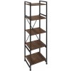 tectake 404154 regál manchester industrial 47,5 x 34,5 x 151,5 cm - industriálne drevo tmavé, rustikálne
