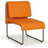 Kožené kreslo do čakární, Sofa PUBLIC, oranžová