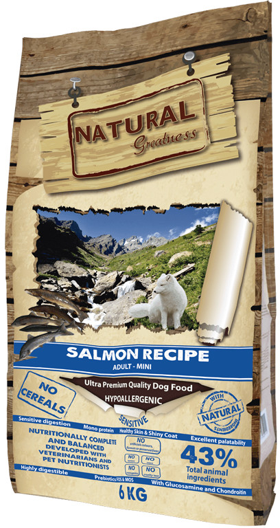 Natural Greatness Salmon Recipe Mini Sensitive losos 6 kg