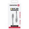 DATOVÝ KABEL SWISSTEN KEVLAR USB-C / USB-C 1,5 M BÍLÝ 71541014