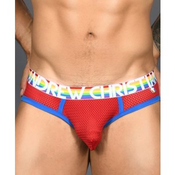 Andrew Christian Pride Mesh Brief Red slipy