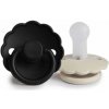 Frigg Dvojbalenie cumlíkov frigg daisy cream/ jet black, +6m, silikón
