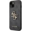 Guess PU 4G Metal Logo Zadný Kryt pre iPhone 14 Grey