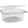 GASTRO 77820 plastová miska oválna 2000ml s integrovaným viečkom, 19,8 x 22,5 x 8,4cm, priehľadná