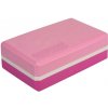 Merco Yoga Block Duo kocka na jogu fialovo-ružová - 7,5 cm