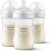Avent flaša Natural Response 260 ml priehľadná cumlík pre podporu rytmu pitia 1x3 ks Fľaša