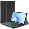Techsuit Otváracie puzdro CozyTab (držiak na stylus + RGB bezdrôtová magnetická klávesnica) pre Honor Pad X9 / X8 Pro – čierne