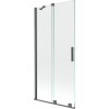 MEXEN/S - Velar Dvojkrídlová posuvná vaňová zástena 90 x 150, transparent, šedá kartáčovaná 896-090-000-01-66