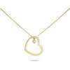 Amawell Náhrdelník zo žltého zlata s briliantom v tvare srdca - Calliope 2001071850004