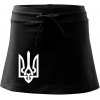 Ukrajina trojzubec veľký - Športová sukne - two in one - XL ( Čierna )
