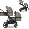 Súrodenecký kočík EasyGo Duoflex Savana Beige, 2 športové časti , 2 hlboké vaničky