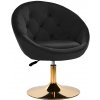 ACTIVESHOP 4Rico otočné kozmetické kreslo QS-BL12B zamatovo čierne