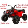 Joko veľká Elektrická štvorkolka 4x4 XL ATV kožené sedadlo penové kolesá rádio USB červená
