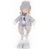 Dekorácia MagicHome Vianoce, Chlapec s modrým šálikom, 38 cm