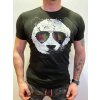 Pánske tričko s potlačou PANDA - čierne, ZVOĽTE VEĽKOSŤ OBLEČENIA S