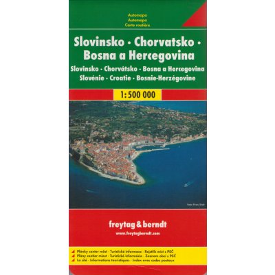 Automapa Slovinsko Chorvatsko Bosna Hercegovina 1:500 000