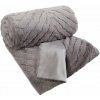 Eurofirany Deka , z mäkkej kožušiny s 3D efektom KATE sivá Akryl 150x200 cm