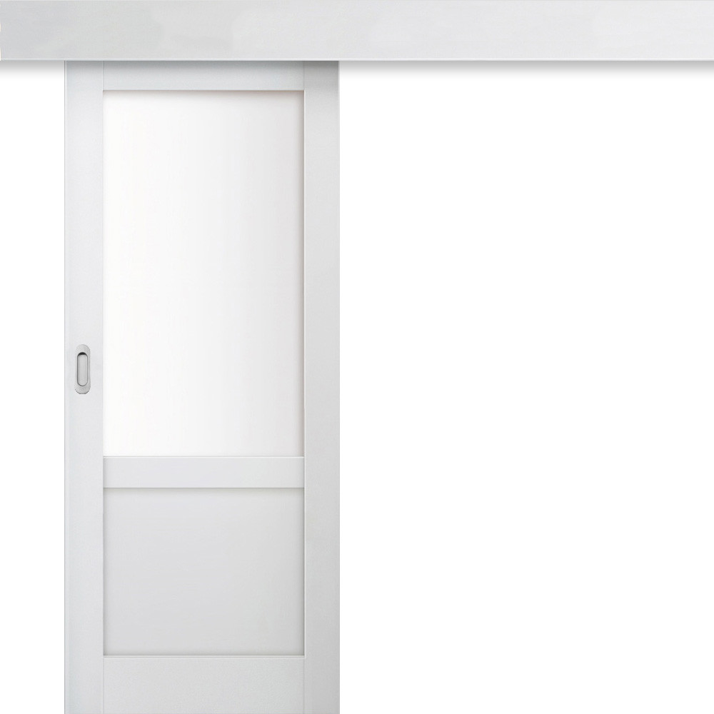 Invado Posuvné dvere na stenu Bianco Neve 2 Biela 60 x 197 cm