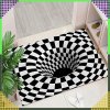 RealG RC-K-1175 Rohožka s 3D efektom čierno-biela ilúzia 60 x 90 cm
