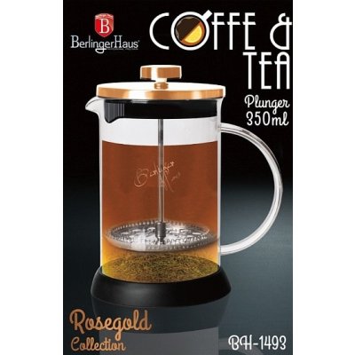 BERLINGERHAUS Konvička na čaj a kávu French Press 350 ml Rosegold collection BH-1493
