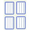 Etikety na zošity, linajkové, modré, 38x50 mm, 20 ks, APLI