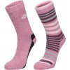 Columbia dámske ponožky 2PP MOISTURE CONTROL STRIPE CREW ružová mix