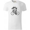 Cyklo kostra - Tričko z organickej bavlny - M ( Biela )