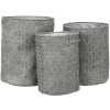 Autronic LK9581-GREY Kôš na bielizeň - polyester, šedý, súprava 3 ks