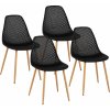 Fromm & Starck Stolička - 4dielna súprava - až 150 kg - sedák 40 x 46 cm - čierna STAR SEAT 05