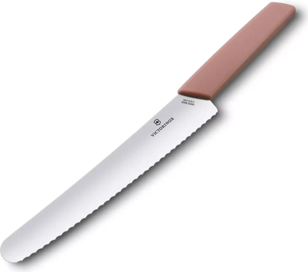 Victorinox Swiss Modern nôž na pečivo a cukrovinky 22 cm marhuľovo ružová 6.9076.22W5B