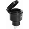 Vonkajšia bezdrôtová zásuvka s rádiovým prijímačom, IP44, Smart Home, Schuko, čierna, ORNO