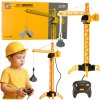 LEAN Toys RC stavebný žeriav na diaľkové ovládanie s káblovým pripojením 360° rotácia 71 cm