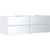 HANSGROHE Xevolos E závesná skrinka pre lakovanú dosku s 2 zápustnými umývadlami, 4 zásuvky PushOpen, 1570 x 550 x 555 mm, matná biela/metalická biela, 54199320