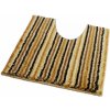 ROUTNER Kúpeľňová predložka PESCINA Hnedobéžová 10608 - Hnedobéžová / 60 x 60 cm WC s výkrojom 10608