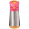 b.box Termoska na pitie so slamkou 350 ml - ružová