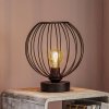 HELam Stolová lampa Cumera s mriežkovaným tienidlom, Ø 24 cm - B-1388/1 BK