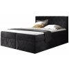 Wilsondo Čalúnená boxspring posteľ s vrchným matracom Paros Lux - čierna Kronos Rozmer: 160x200