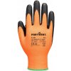 PORTWEST GRIP 13 HIGH DOTTED / Nitrilové rukavice s terčíkmi - oranžová/čierna XXL