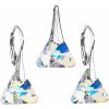 Sada šperkov s krištálmi Swarovski náušnice a prívesok ab efekt trojuholník 39174.2