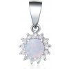 Olivie Strieborný prívesok Biely Opál 5269