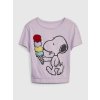 GAP 871153-00 Dětské tričko GAP & Peanuts Snoopy Fialová - 2YRS