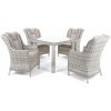 Ratanea Záhradná jedálenská súprava KINGSTON 90 svetlo-sivá