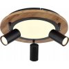 STROPNÉ SVIETIDLO STROPNÁ LED LAMPA 3000K GLOBO KASSU 67307D DREVO / ČIERNA