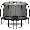 Aga Sport Exclusive Trampolína 366 cm, čierna, ochranná sieť a rebrík