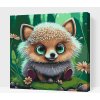 Vymalujsisam.sk Maľovanie podľa čísiel - Ježko so zelenými očami Veľkosť: 50x50cm, Rám: Bez rámu, iba zrolované plátno
