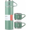 Textilomanie Termoska 500 ml s 3 šálkami HOT&COLD, zelená