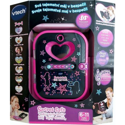 Interaktívna hračka Vtech Kidi Secret Safe - Môj tajný denník - černý (SK) (3417761636770)