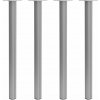 Walteco Sada nábytkových nôh ø 60 x 800 mm oceľ šedá 100 kg 4 ks 50635