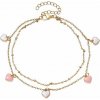 Nefertitis Náramok na nohu nerez oceľ Srdce NF50953 - obvod cca 22 cm