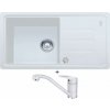 Franke BSG 611-78/39 biela ľad s excentrom + Franke FC 9541.094 NOVARA PLUS biela led